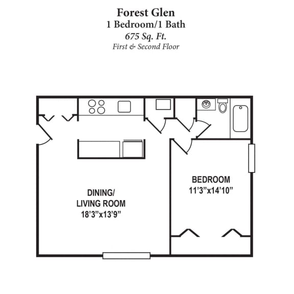 Floor Plans of Forest Park Apartments in Forest Park, OH